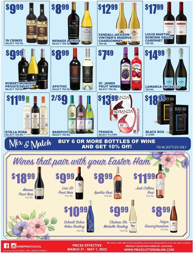 Price Cutter Ad from 03/31/2022