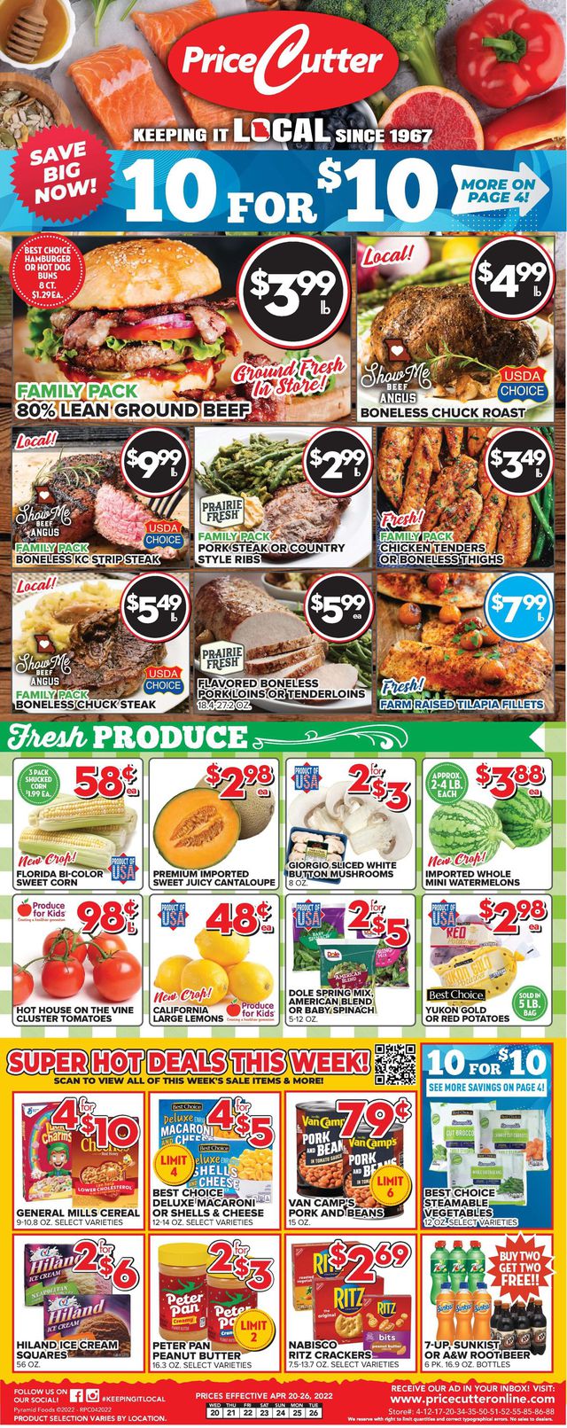 Price Cutter Ad from 04/20/2022