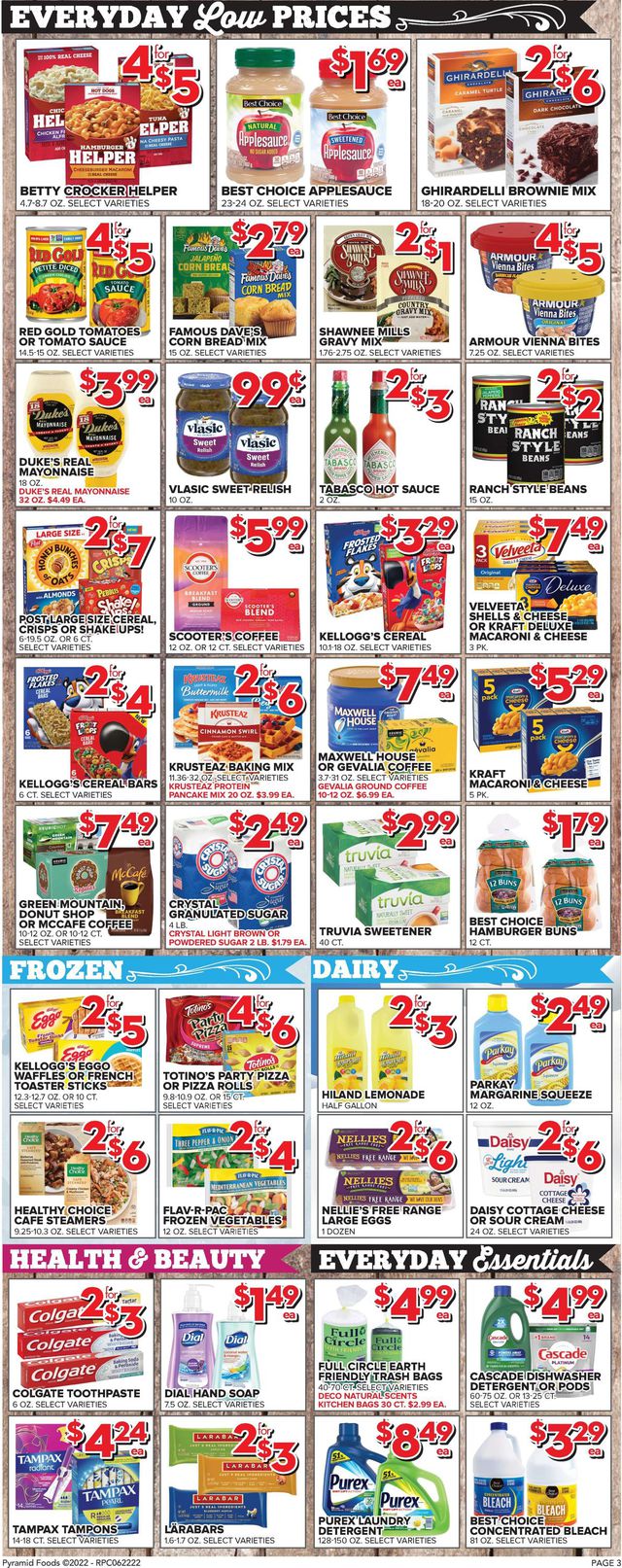 Price Cutter Ad from 06/22/2022