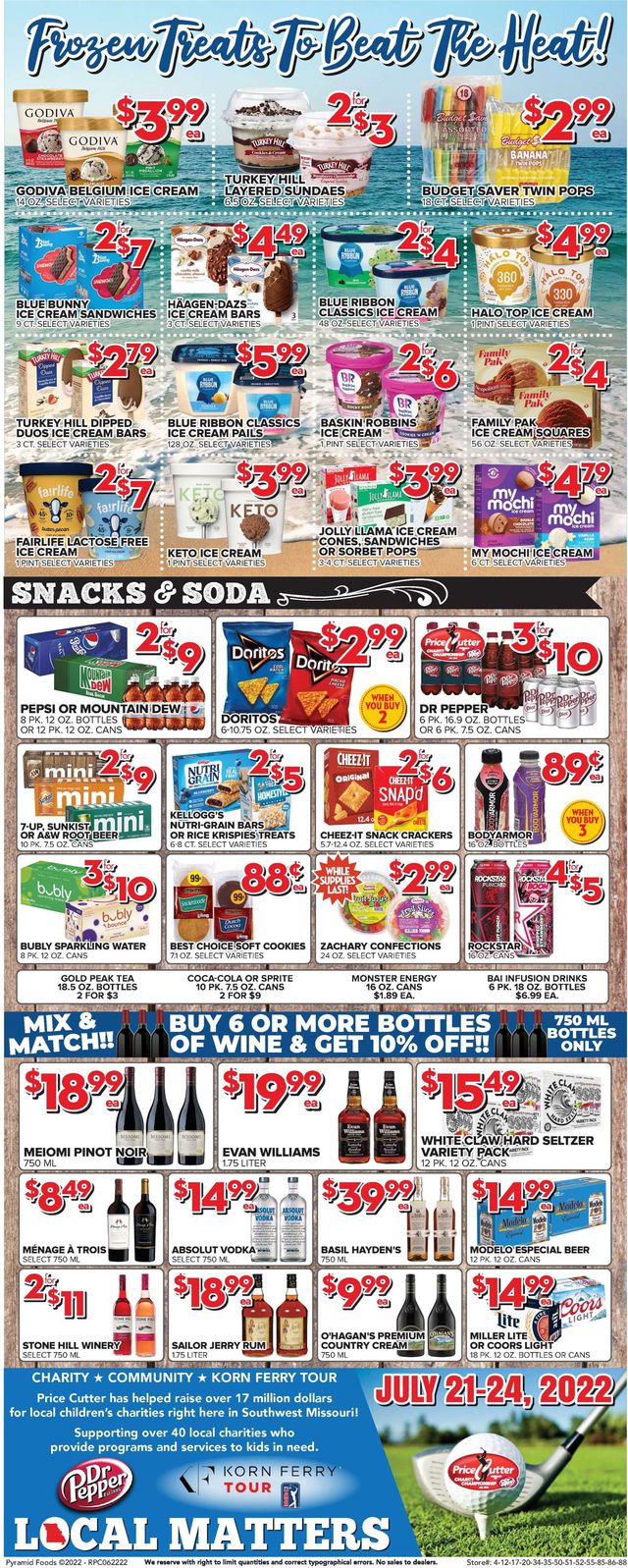 Price Cutter Ad from 06/22/2022