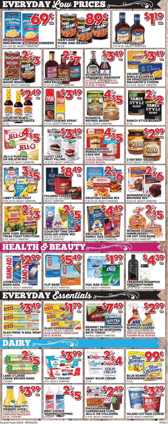 Price Cutter Ad from 06/29/2022