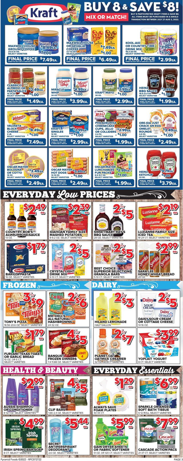 Price Cutter Ad from 07/27/2022