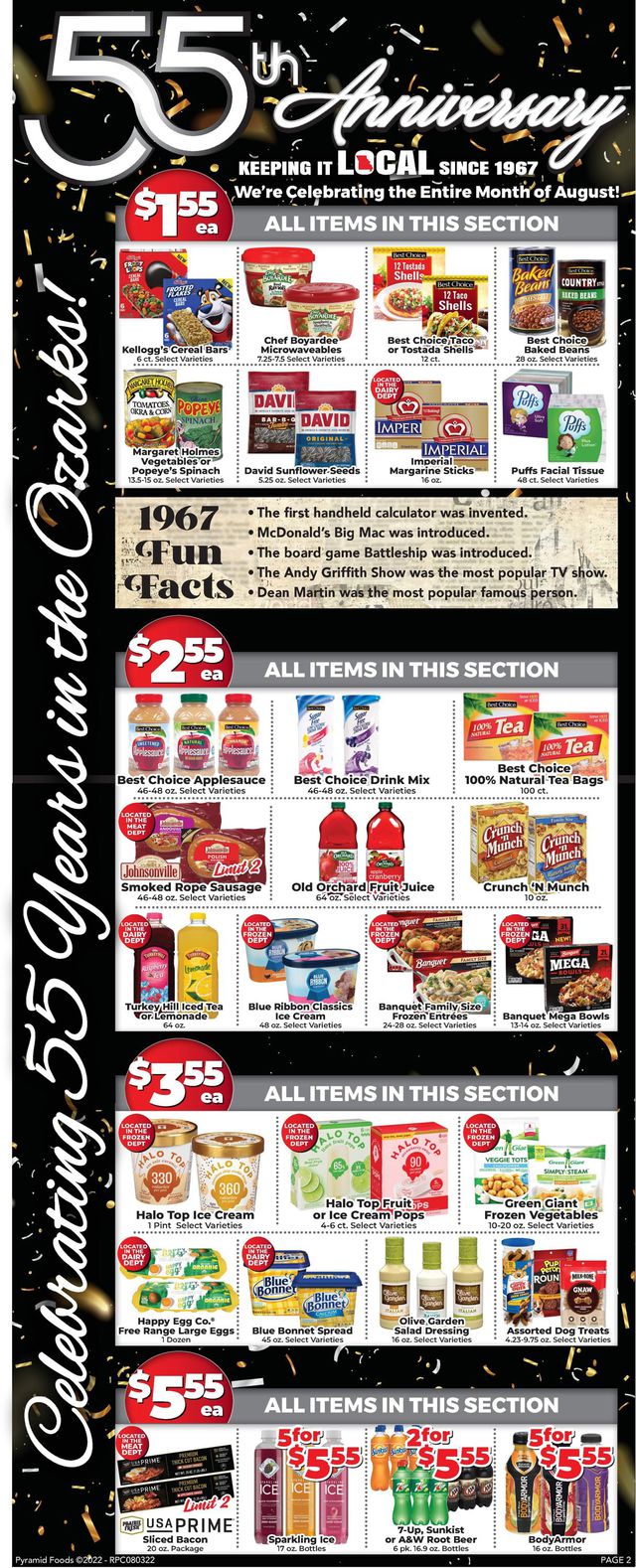Price Cutter Ad from 08/03/2022