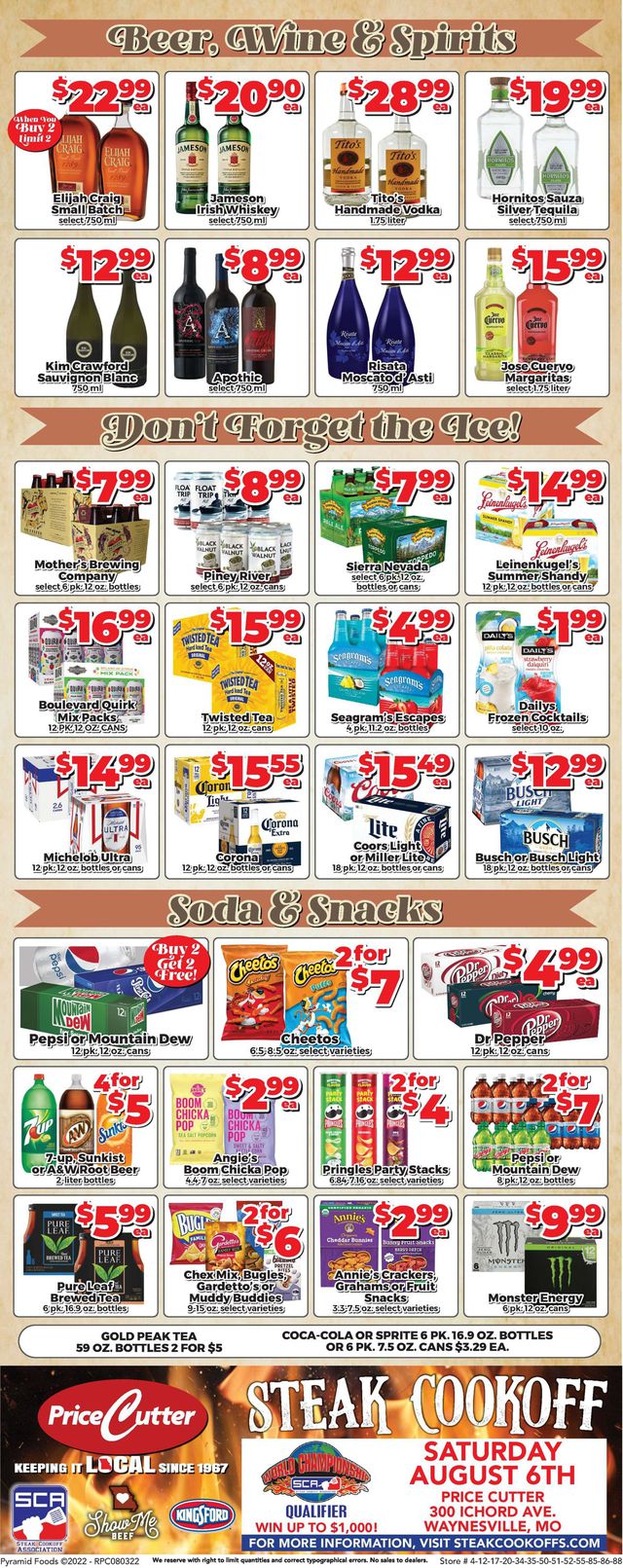 Price Cutter Ad from 08/03/2022