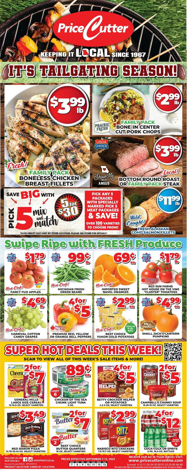 Price Cutter Ad from 09/07/2022