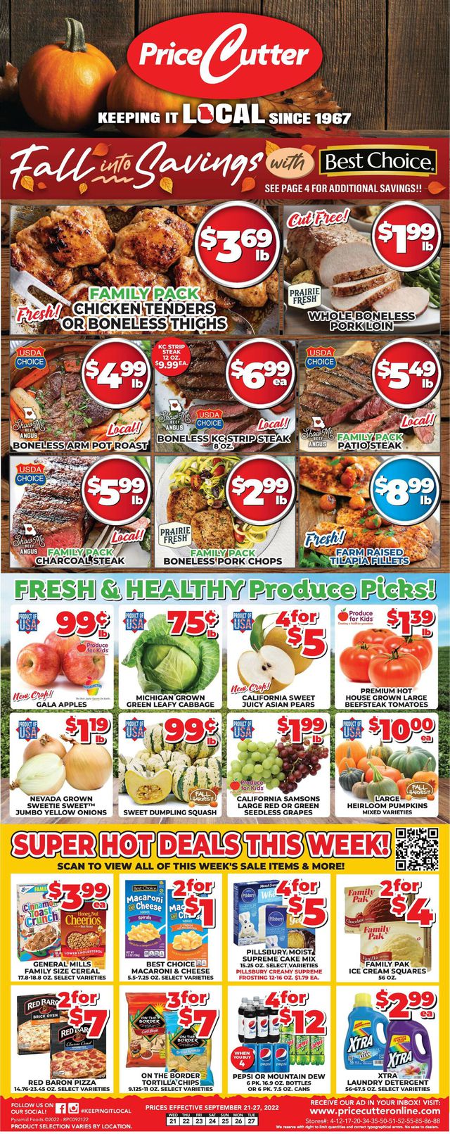 Price Cutter Ad from 09/21/2022