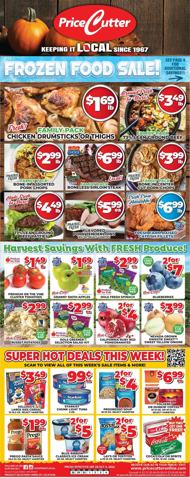 Price Cutter Ad from 09/28/2022