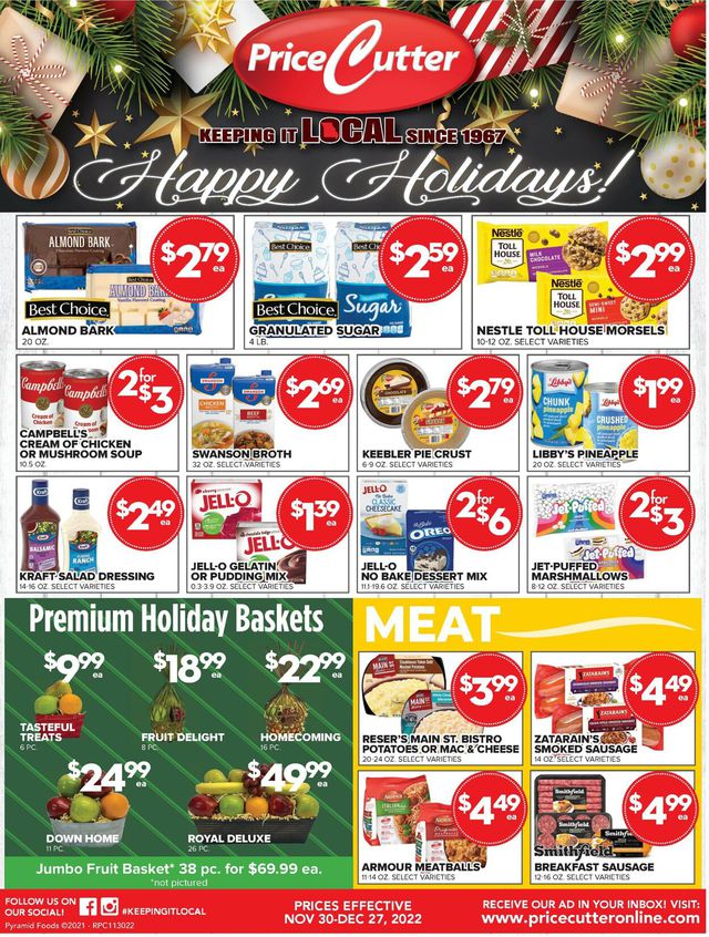 Price Cutter Ad from 11/30/2022