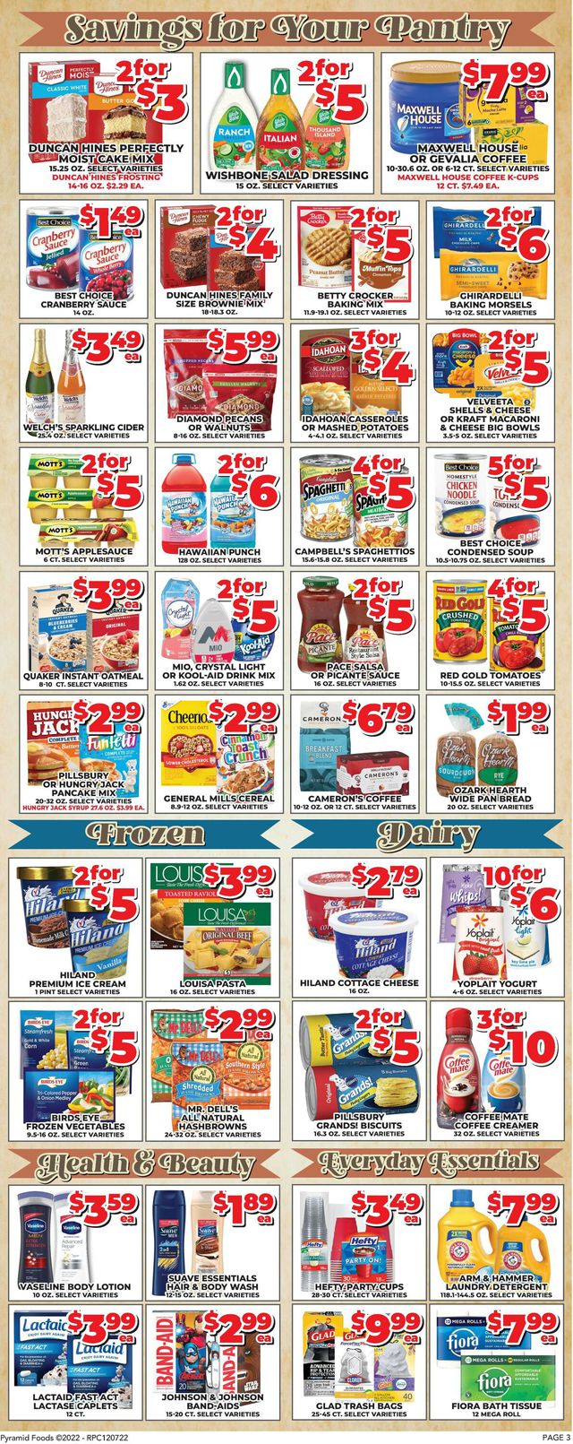 Price Cutter Ad from 12/07/2022