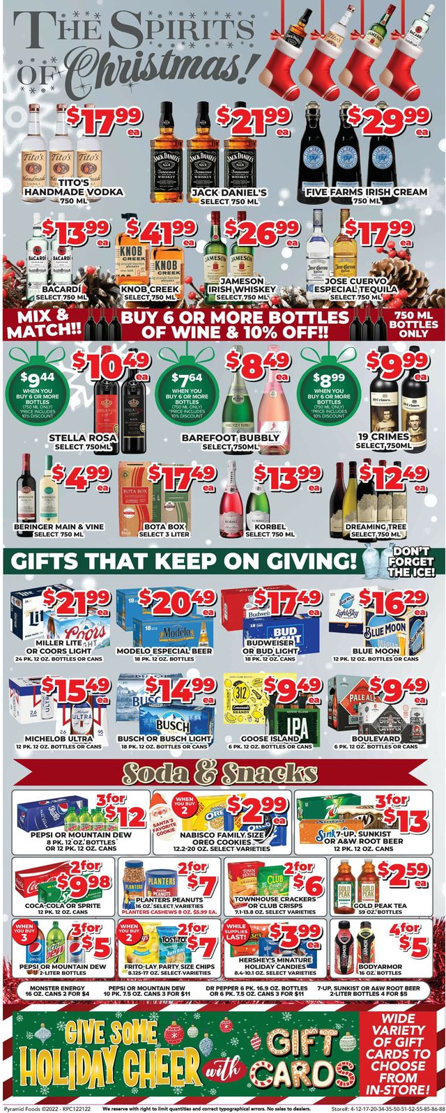 Price Cutter Ad from 12/21/2022