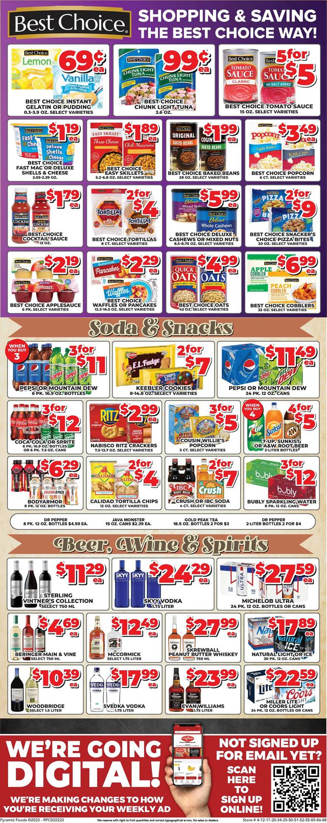 Price Cutter Ad from 02/22/2023