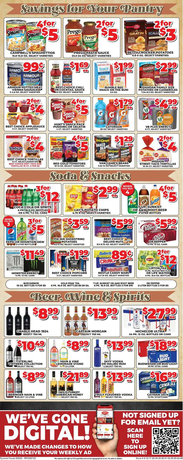 Price Cutter Ad from 03/01/2023
