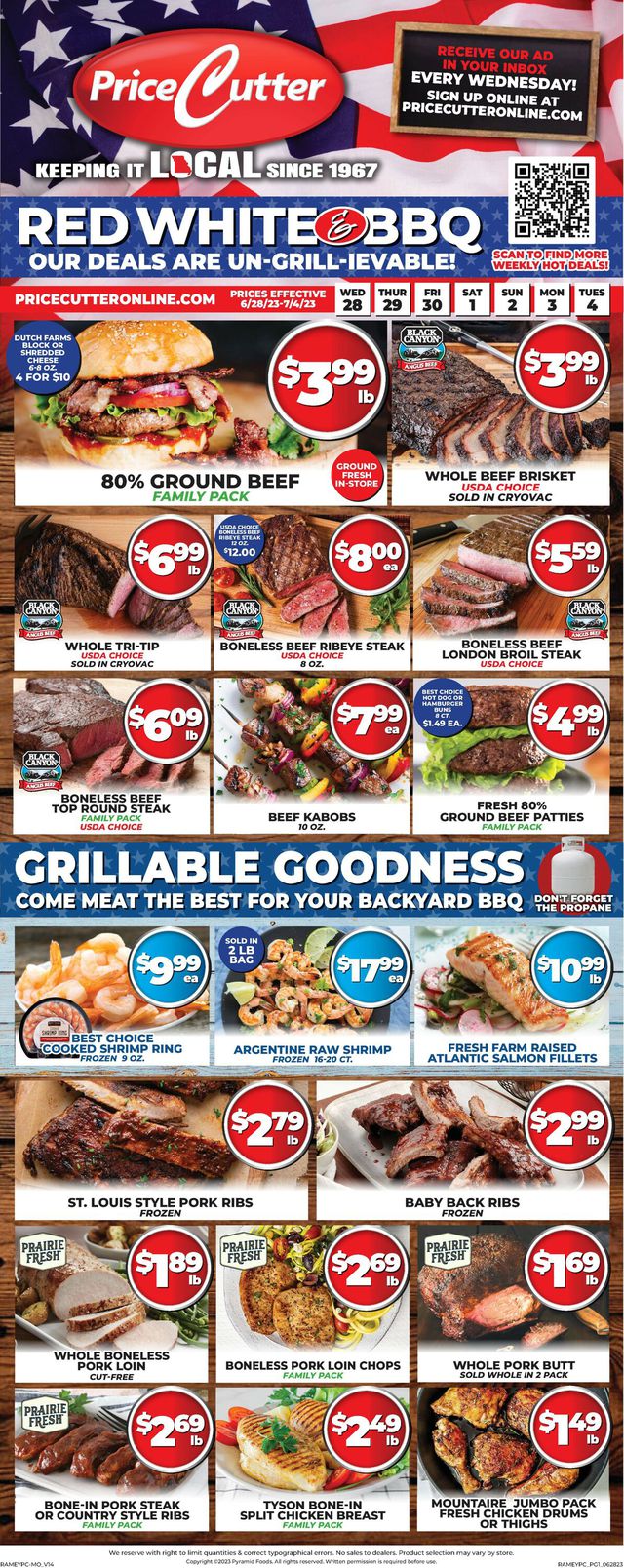 Price Cutter Ad from 06/28/2023
