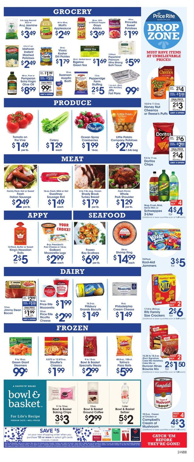 Price Rite Ad from 11/20/2020