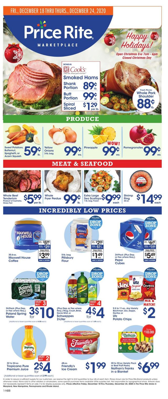 Price Rite Ad from 12/18/2020