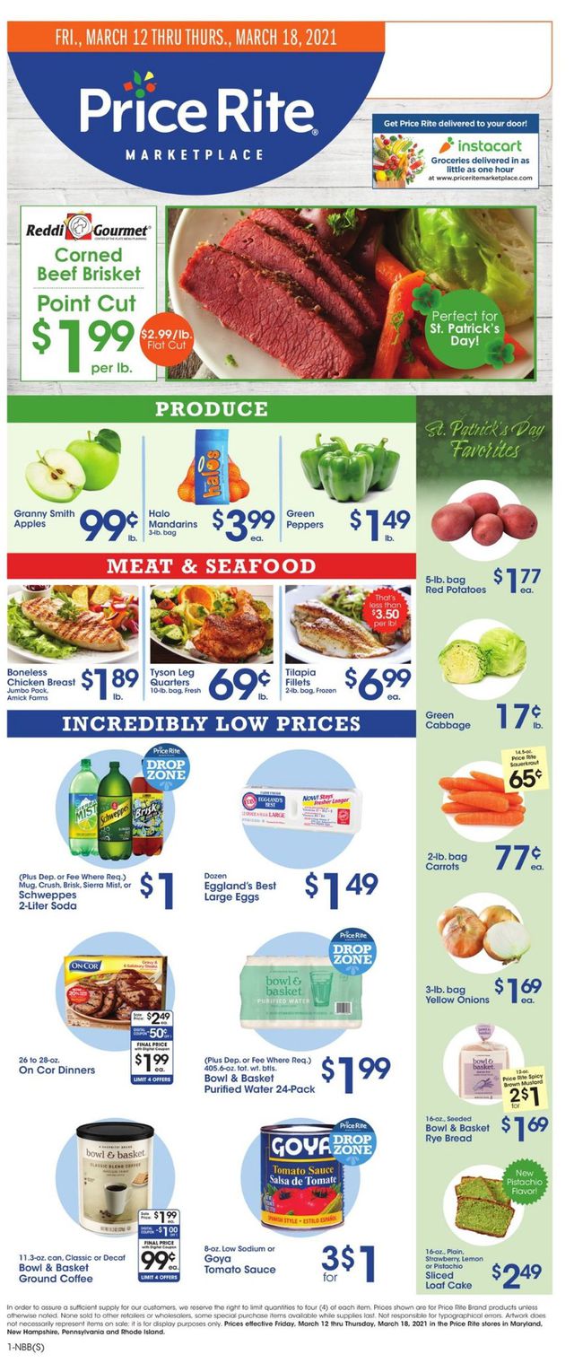 Price Rite Ad from 03/12/2021