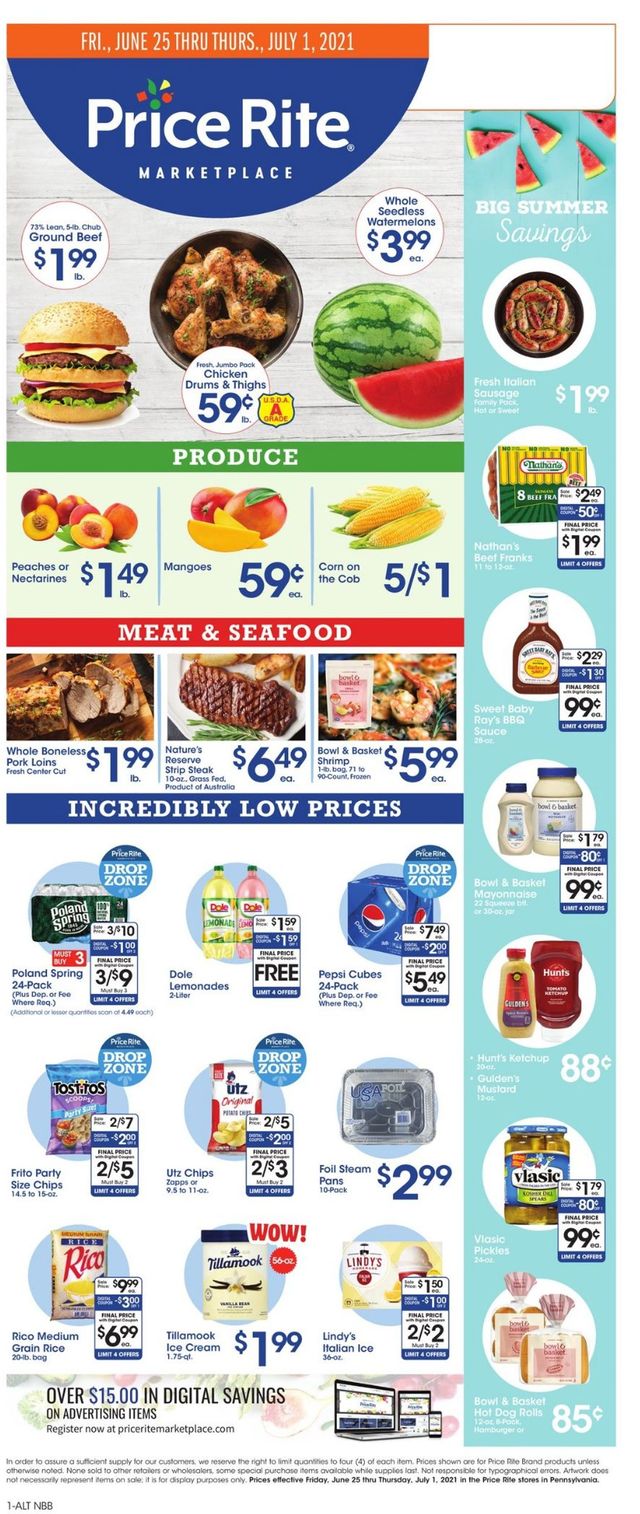 Price Rite Ad from 06/25/2021