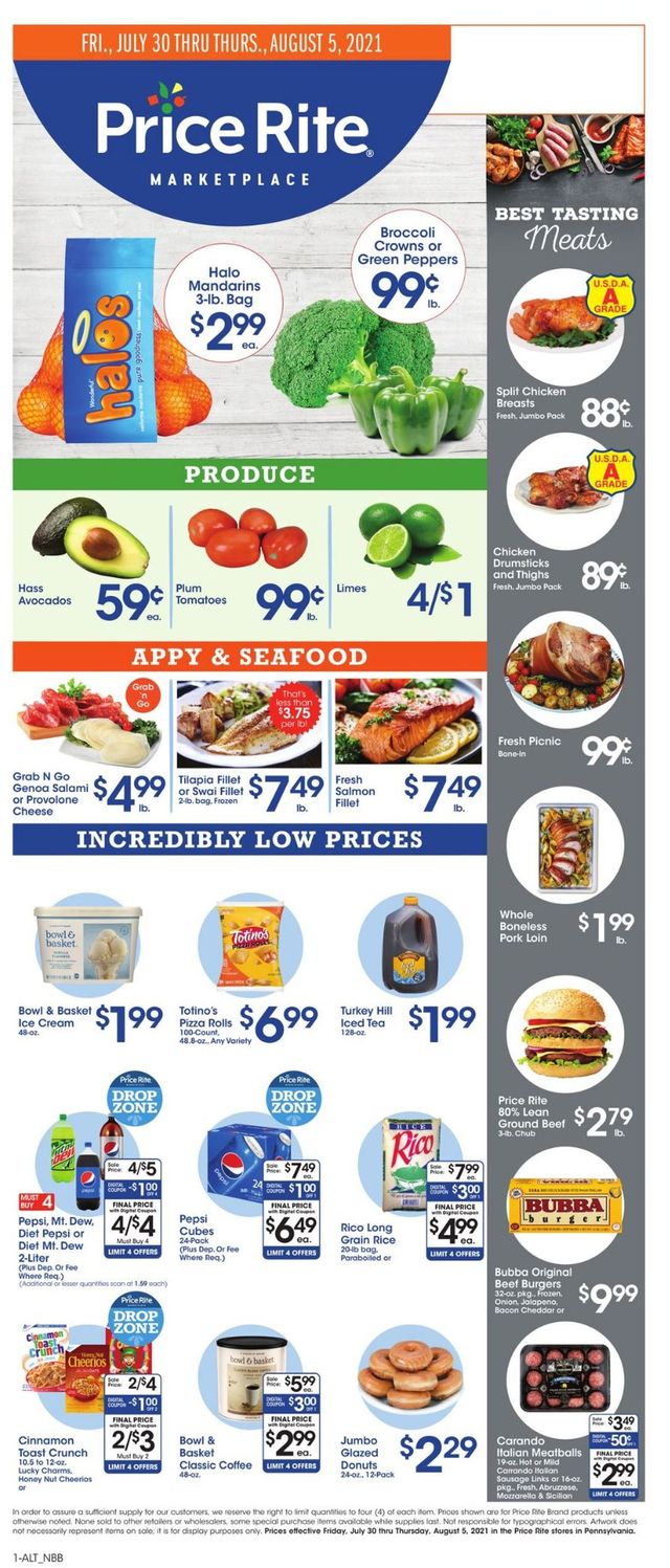 Price Rite Ad from 07/30/2021