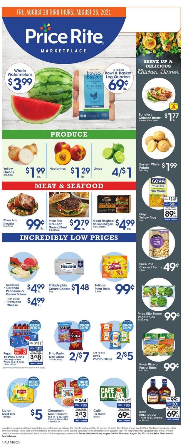 Price Rite Ad from 08/20/2021