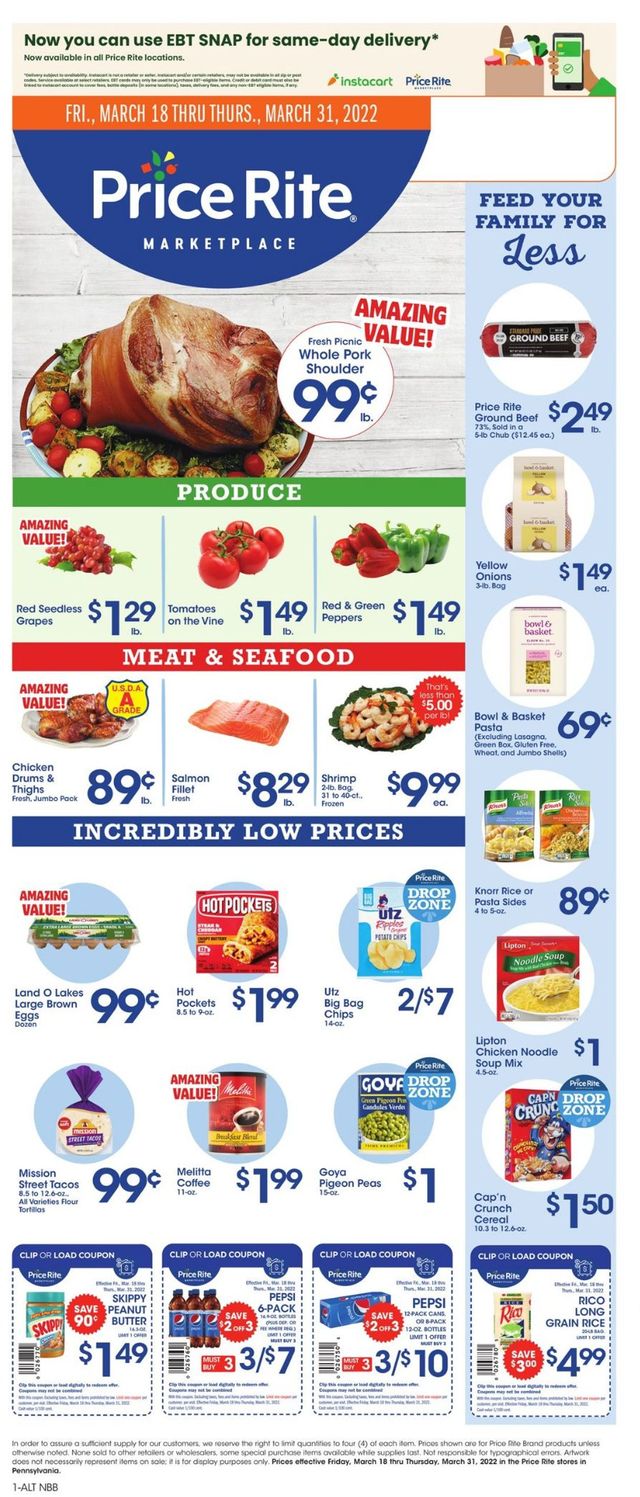 Price Rite Ad from 03/18/2022
