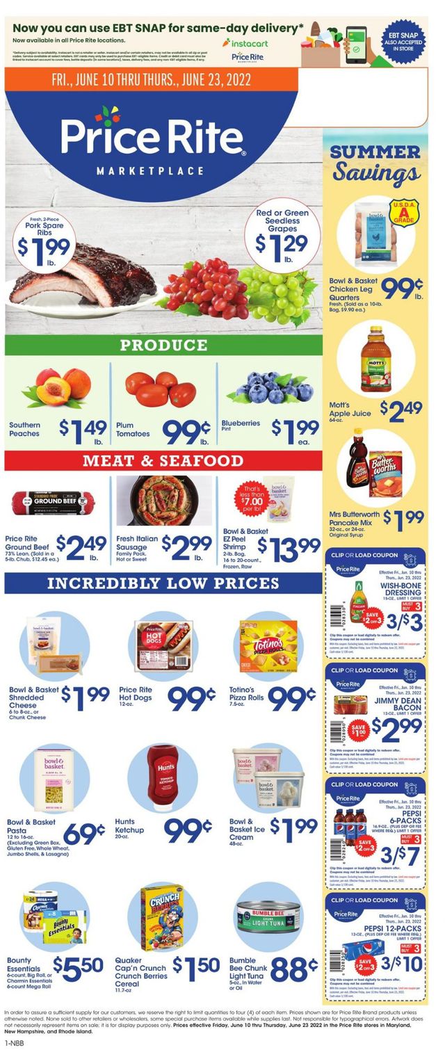 Price Rite Ad from 06/10/2022