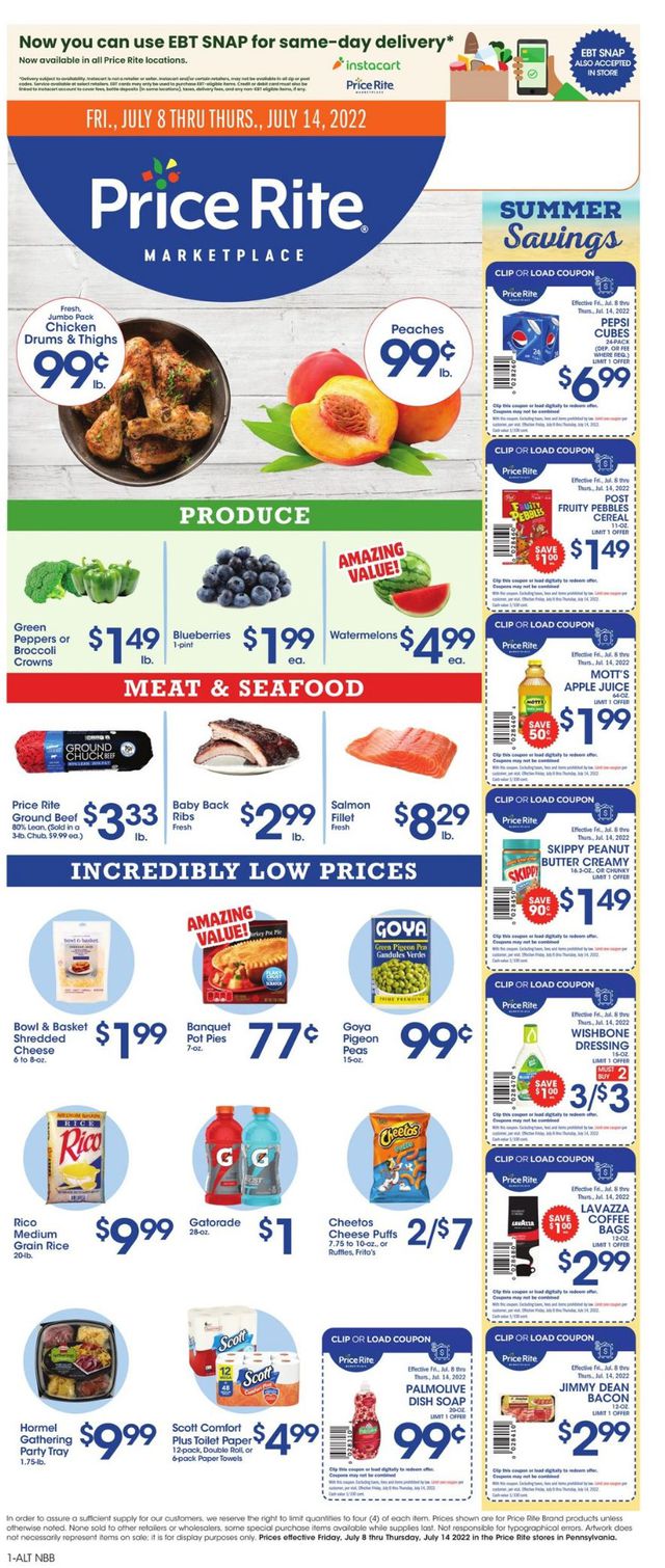 Price Rite Ad from 07/08/2022