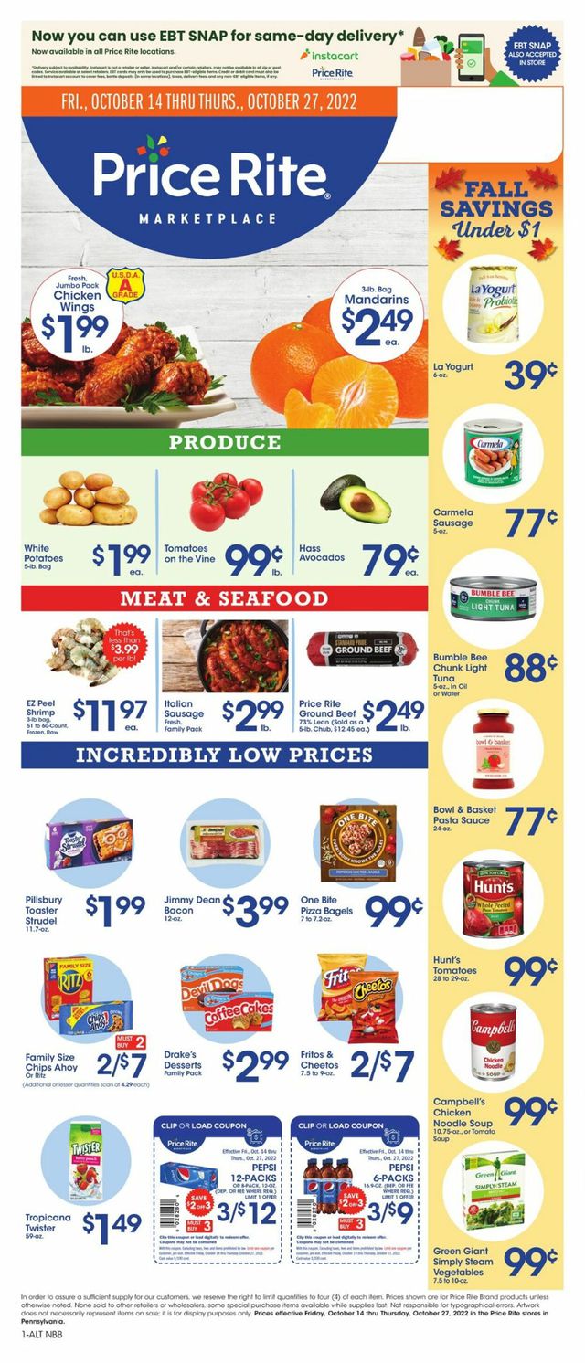 Price Rite Ad from 10/14/2022