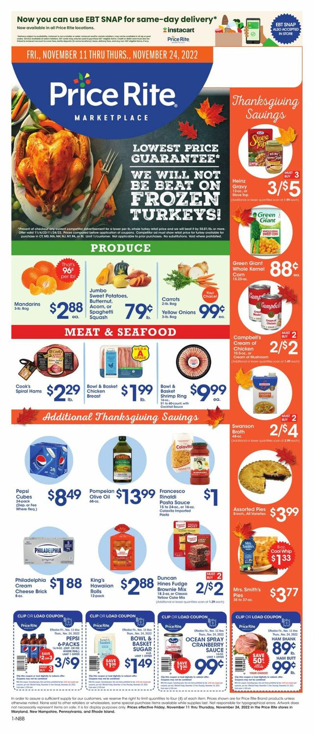Price Rite Ad from 11/11/2022