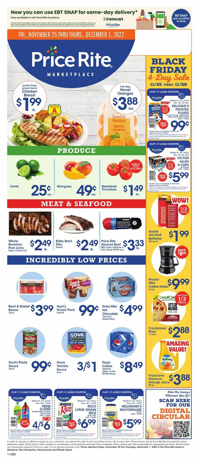 Price Rite Ad from 11/25/2022