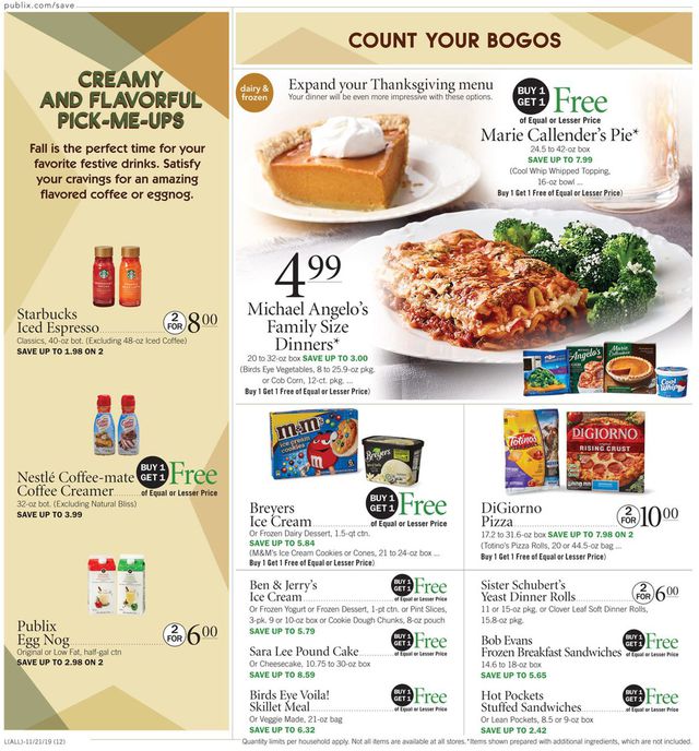 Publix Ad from 11/21/2019