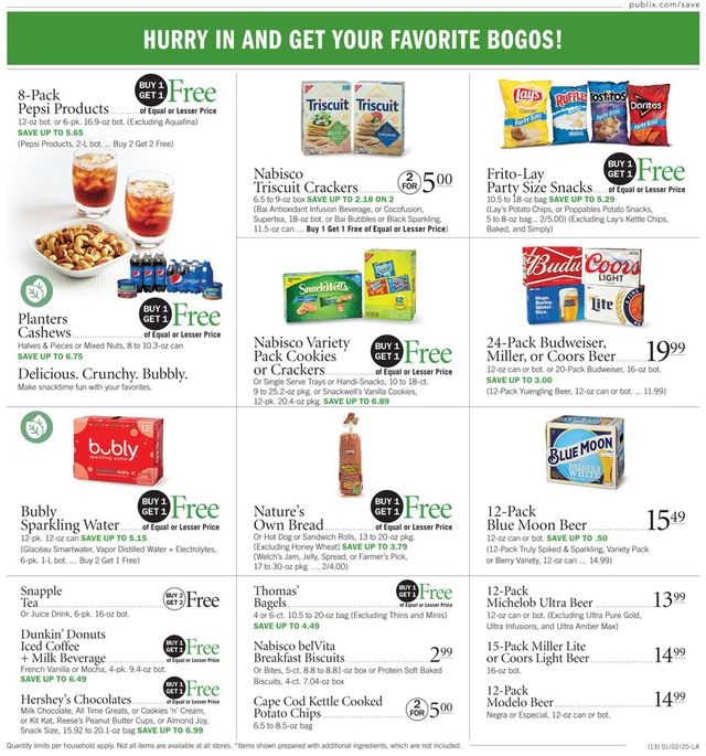 Publix Ad from 01/02/2020