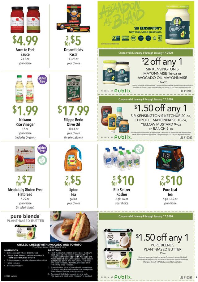 Publix Ad from 01/04/2020
