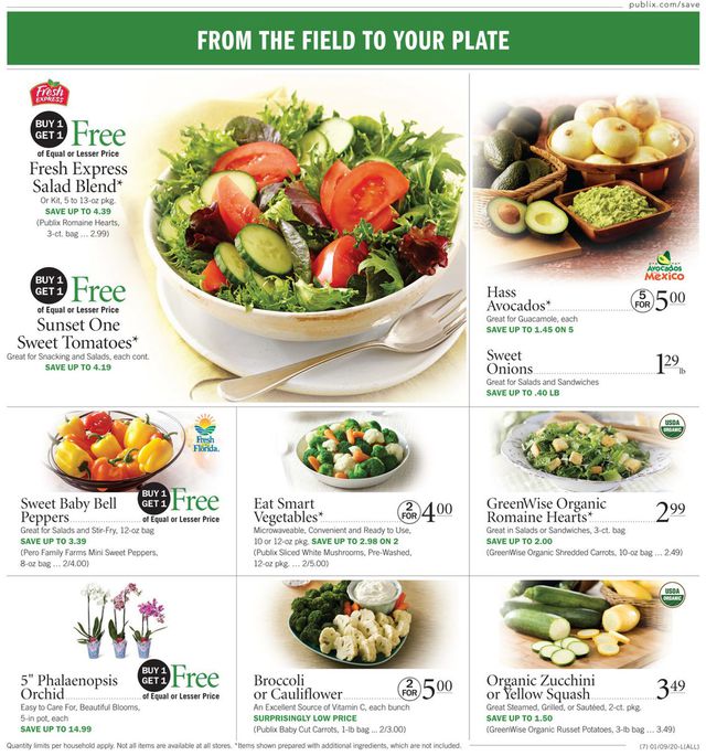 Publix Ad from 01/09/2020