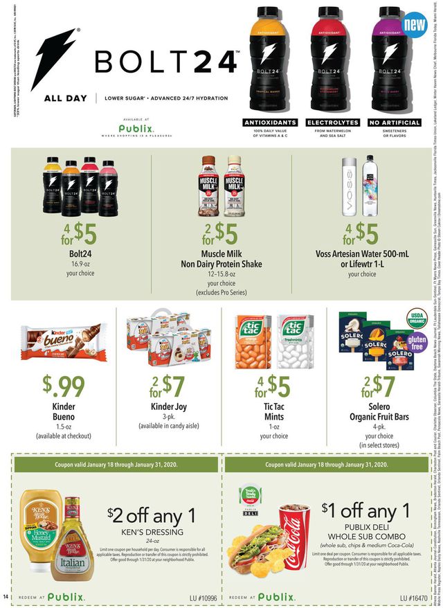 Publix Ad from 01/18/2020