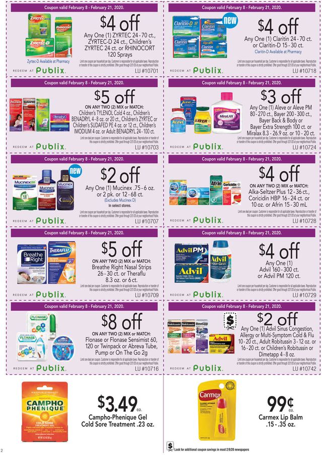 Publix Ad from 02/08/2020