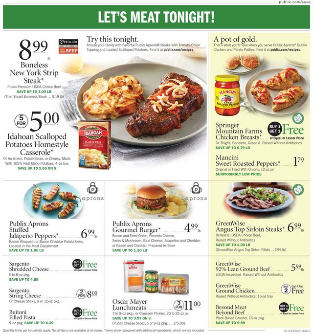 Publix Ad from 03/12/2020