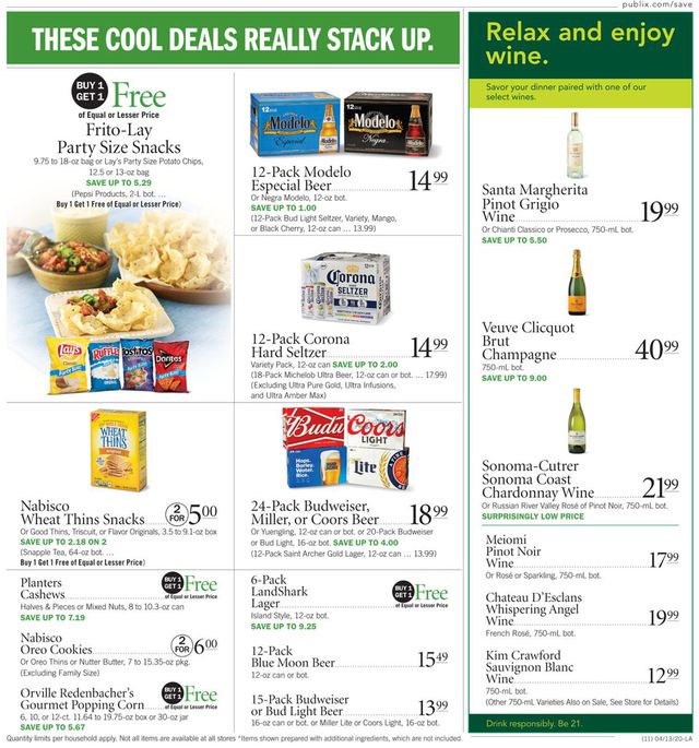 Publix Ad from 04/13/2020