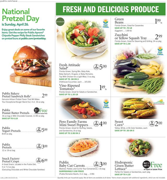 Publix Ad from 04/23/2020