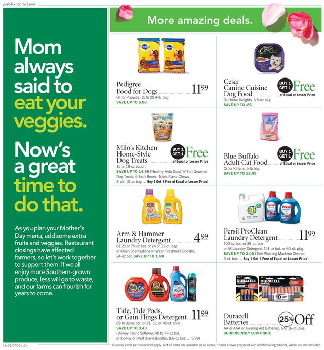 Publix Ad from 05/07/2020