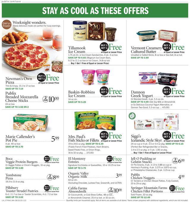 Publix Ad from 08/20/2020