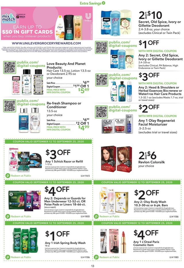 Publix Ad from 09/12/2020