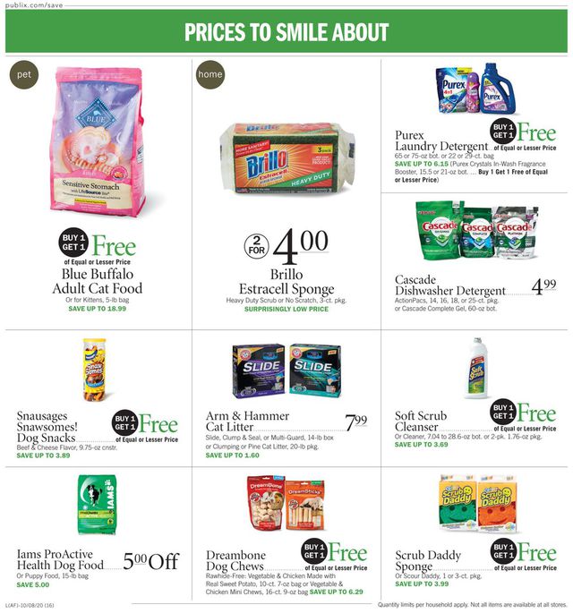 Publix Ad from 10/08/2020