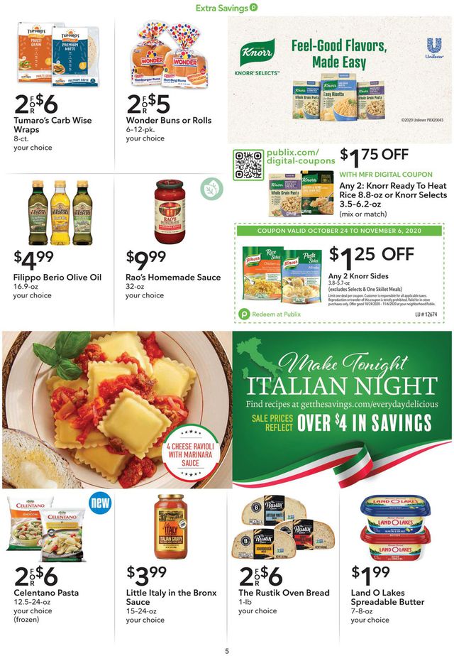 Publix Ad from 10/24/2020