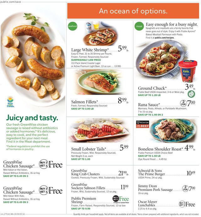 Publix Ad from 10/29/2020