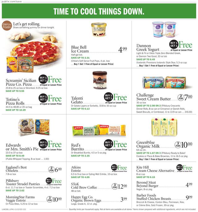 Publix Ad from 11/12/2020