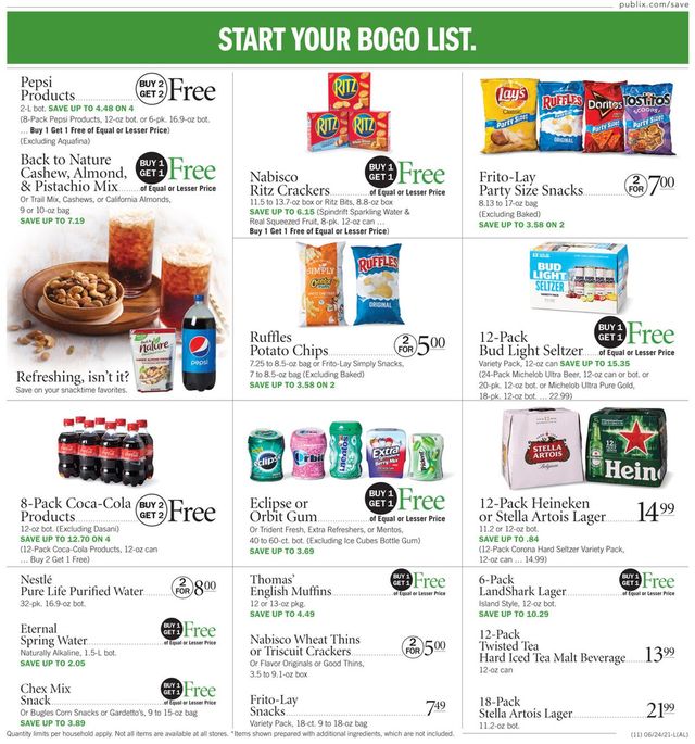 Publix Ad from 06/24/2021