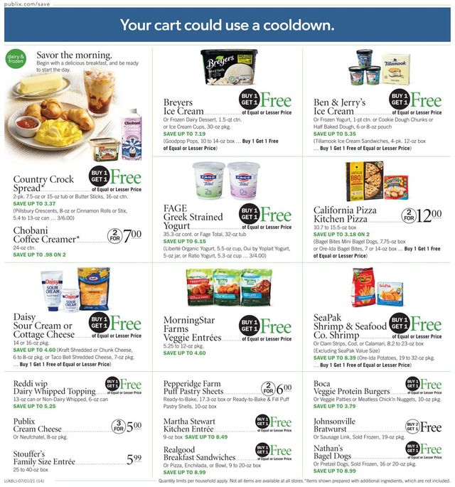 Publix Ad from 07/01/2021