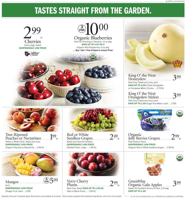 Publix Ad from 07/15/2021