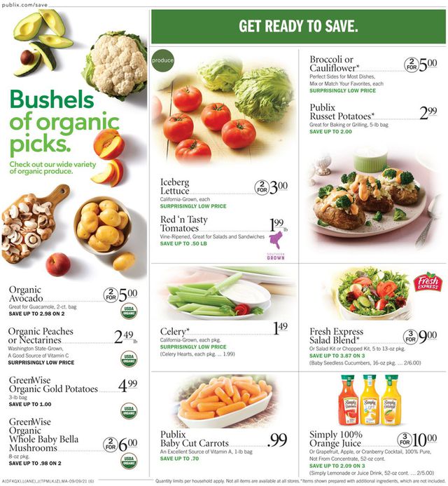 Publix Ad from 09/09/2021