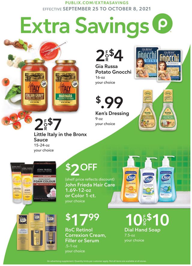 Publix Ad from 09/25/2021